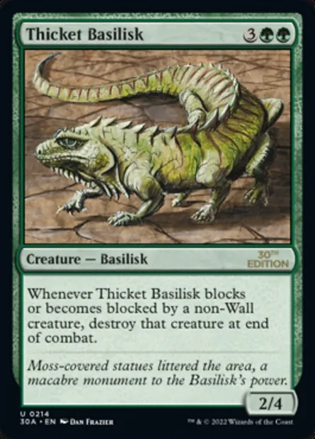 Thicket Basilisk, Magic card 30A 214 — 30th Anniversary Edition set