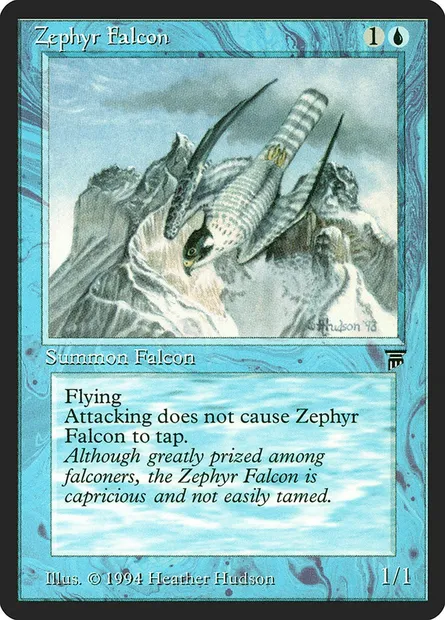 Zephyr Falcon, Magic card LEG 86 — Legends set