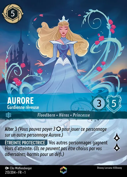 Aurore - Gardienne rêveuse, carte Disney Lorcana CH1-213 — extension Premier Chapitre
