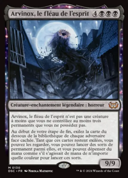 Arvinox, le fléau de l'esprit, carte Magic DSC 130 — extension Duskmourn: House of Horror Commander
