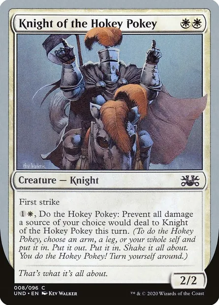 Knight of the Hokey Pokey, carte Magic UND 8 — extension Unsanctioned
