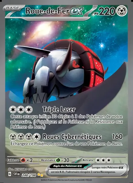 Roue-de-Fer-ex, carte Pokémon SVI 248 — extension Écarlate et Violet