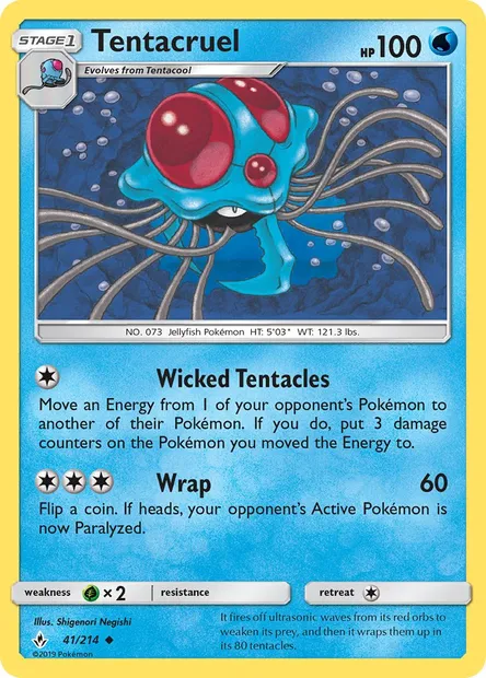 Tentacruel, Pokémon card UNB 41 — Unbroken Bonds set