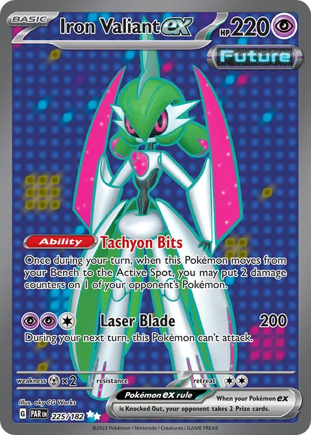 Iron Valiant ex, Pokémon card PAR 225 — Paradox Rift set