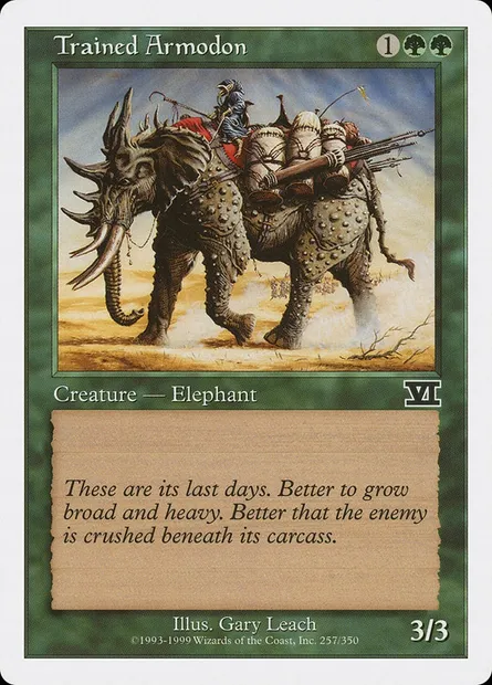 Trained Armodon, Magic card 6ED 257 — Classic Sixth Edition set