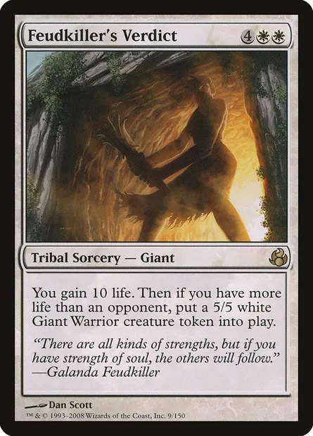 Feudkiller's Verdict, Magic card MOR 9 — Morningtide set