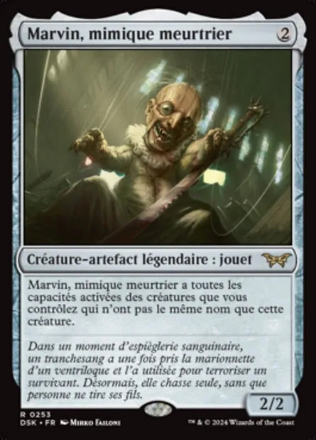 Marvin, mimique meurtrier, carte Magic DSK 253 — extension Duskmourn: House of Horror