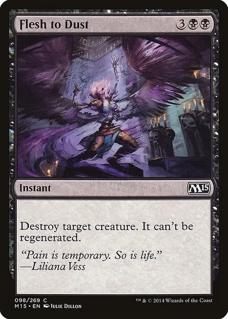 Flesh to Dust, Magic card M15 98 — Magic 2015 set