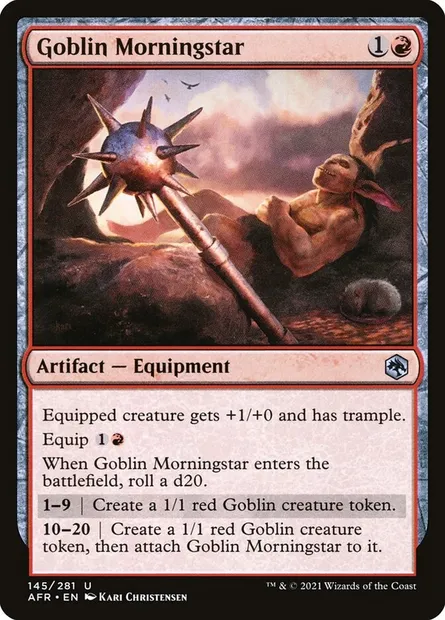 Goblin Morningstar, Magic card AFR 145 — Adventures in the Forgotten Realms set