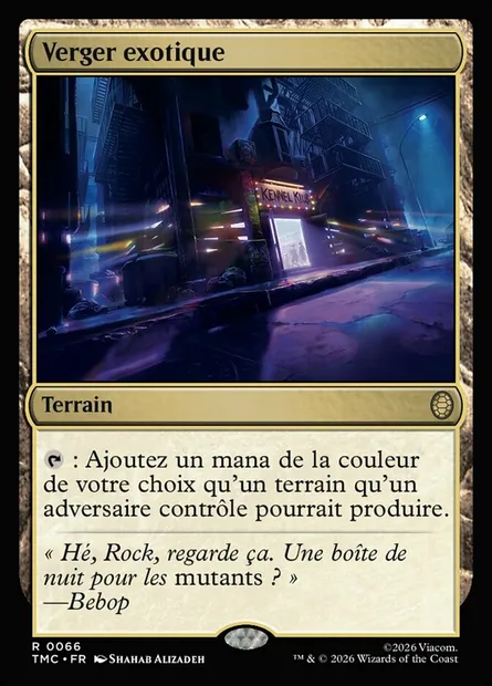 Verger exotique, carte Magic TMC 66 — extension Teenage Mutant Ninja Turtles Eternal