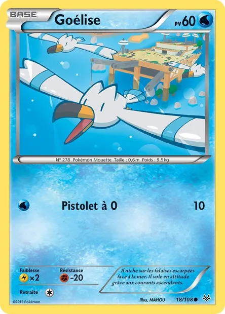 Goélise, carte Pokémon ROS 18 — extension Ciel Rugissant