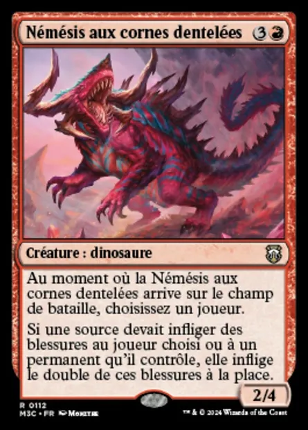 Némésis aux cornes dentelées, carte Magic M3C 112 — extension Modern Horizons 3 Commander
