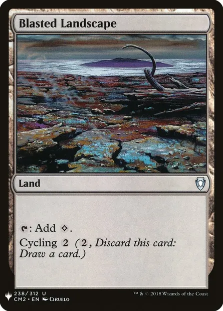 Blasted Landscape, Magic card PLST CM2-238 — The List set
