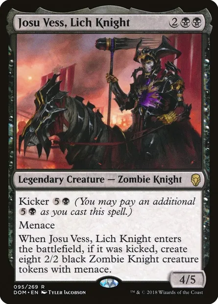 Josu Vess, Lich Knight, Magic card DOM 95 — Dominaria set