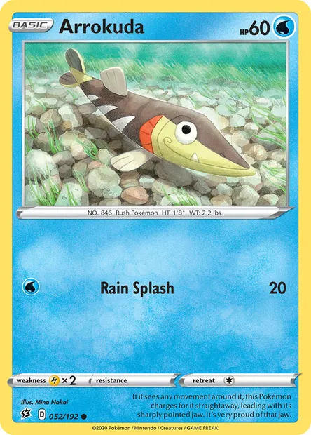 Arrokuda, Pokémon card RCL 52 — Rebel Clash set