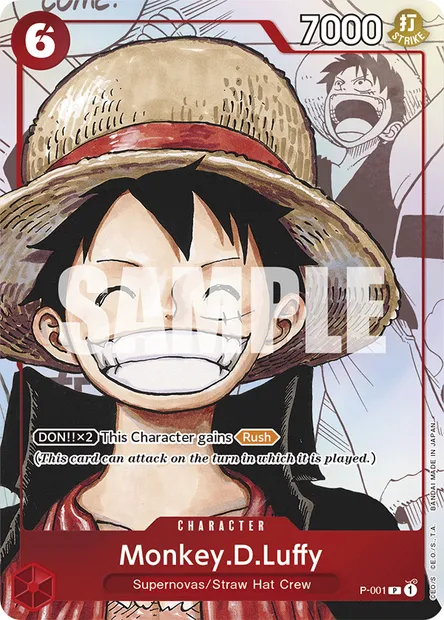 Monkey.D.Luffy, One Piece card P-001 — Promotion card set