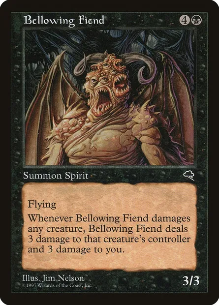 Bellowing Fiend, Magic card TMP 108 — Tempest set