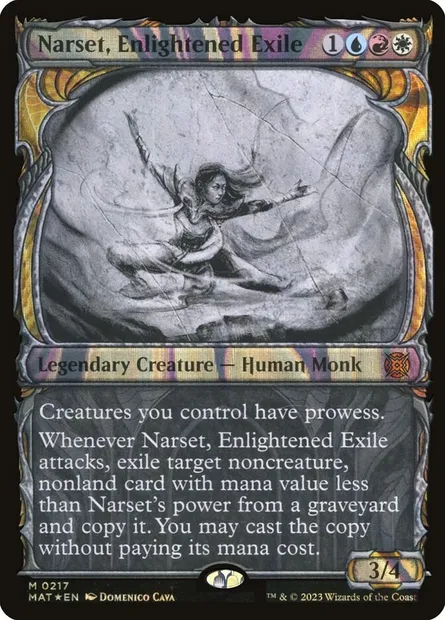Narset, Enlightened Exile, Magic card MAT 217 — March of the Machine: The Aftermath set