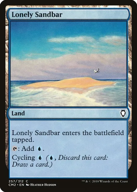 Banc de sable isolé, carte Magic CM2 257 — extension Commander Anthology Volume II