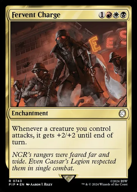 Charge fervente, carte Magic PIP 743 — extension Fallout