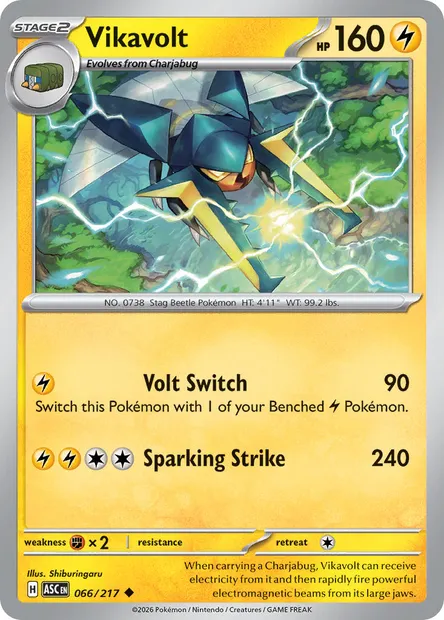 Vikavolt, Pokémon card ASC 066 — Ascended Heroes set