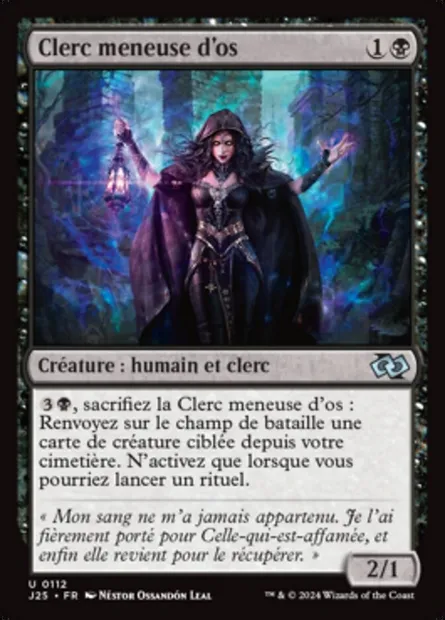 Clerc meneuse d'os, carte Magic J25 112 — extension Foundations Jumpstart
