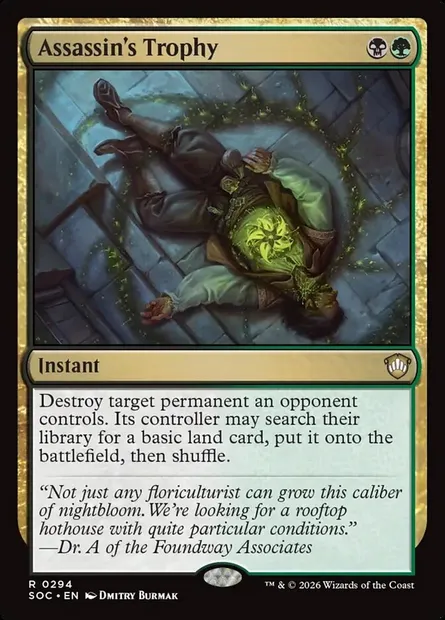 Assassin's Trophy, Magic card SOC 294 — Secrets of Strixhaven Commander set