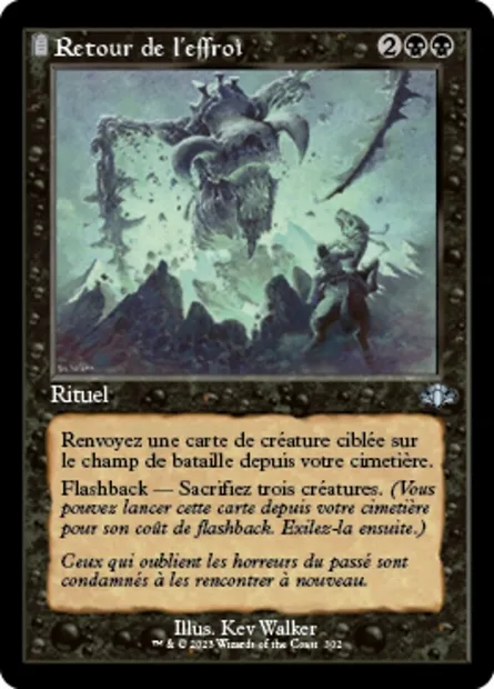 Retour de l'effroi, carte Magic DMR 302 — extension Dominaria Remastered