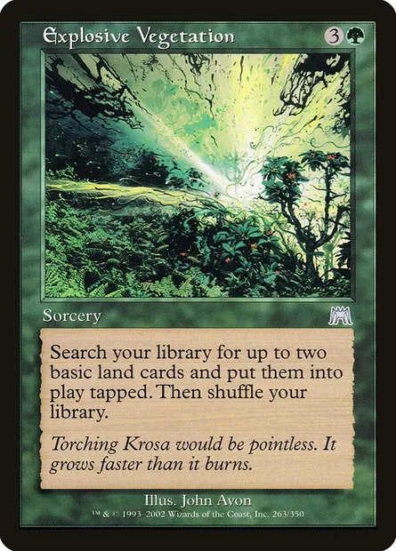 Explosive Vegetation, Magic card ONS 263 — Onslaught set