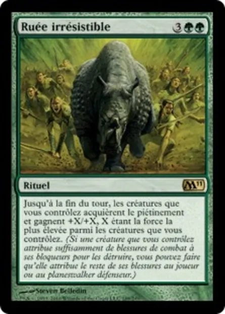 Ruée irrésistible, carte Magic M11 189 — extension Magic 2011