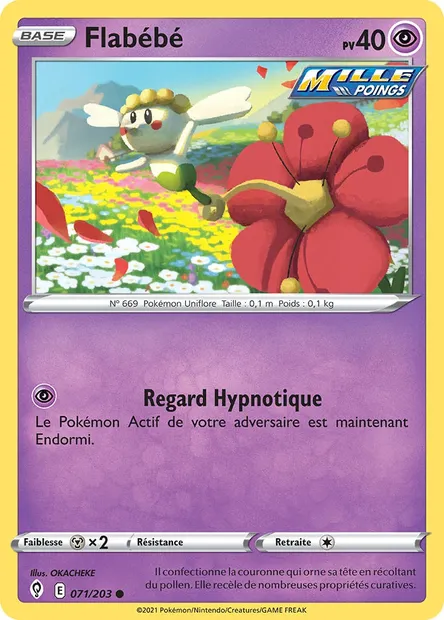 Flabébé, carte Pokémon EVS 71 — extension Évolution Céleste