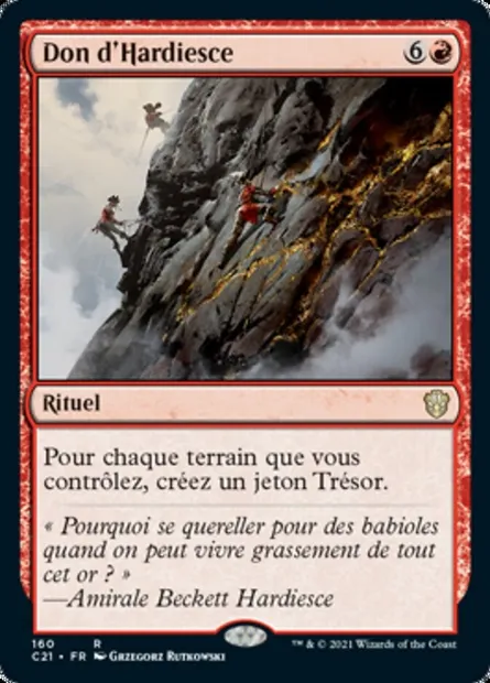 Don d'Hardiesce, carte Magic C21 160 — extension Commander 2021
