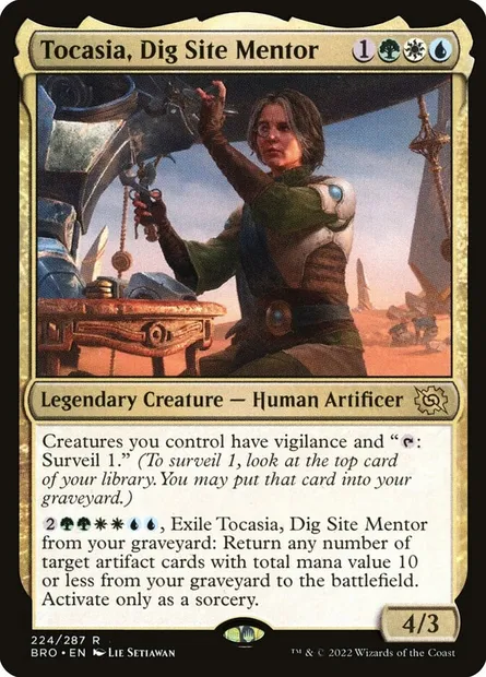 Tocasia, Dig Site Mentor, Magic card BRO 224 — The Brothers' War set