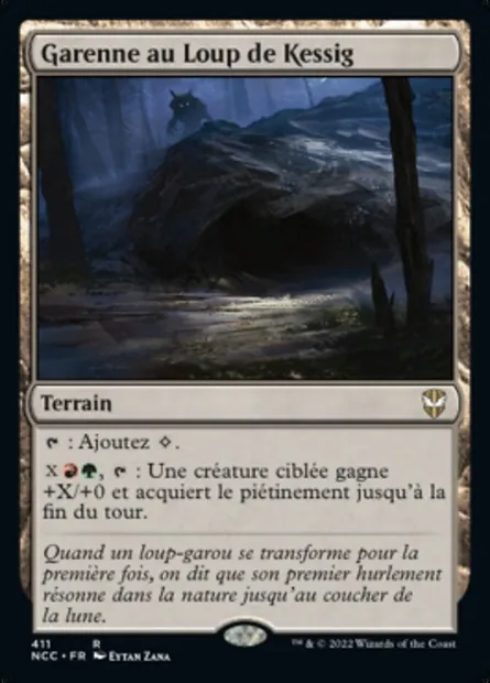 Garenne au Loup de Kessig, carte Magic NCC 411 — extension New Capenna Commander