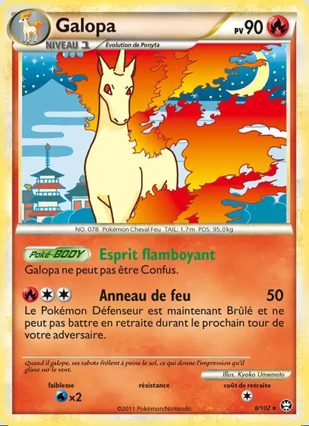 Galopa, carte Pokémon TM 8 — extension Triomphant