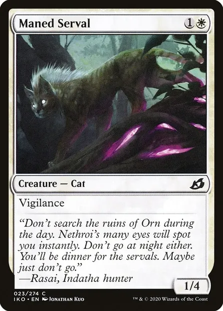 Maned Serval, Magic card IKO 23 — Ikoria: Lair of Behemoths set