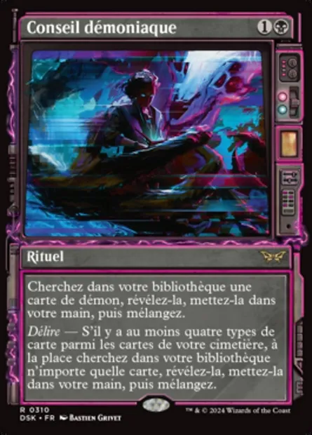 Conseil démoniaque, carte Magic DSK 310 — extension Duskmourn: House of Horror