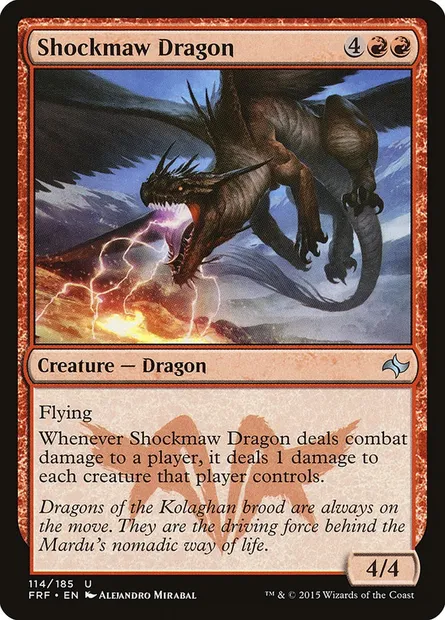 Shockmaw Dragon, Magic card FRF 114 — Fate Reforged set