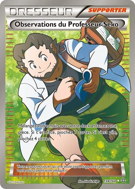 Observations du Professeur Seko, carte Pokémon PRC 159 — extension Primo-Choc