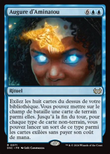 Augure d'Aminatou, carte Magic DSC 71 — extension Duskmourn: House of Horror Commander