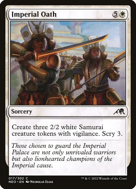 Imperial Oath, Magic card NEO 17 — Kamigawa: Neon Dynasty set