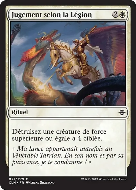Jugement selon la Légion, carte Magic XLN 21 — extension Ixalan