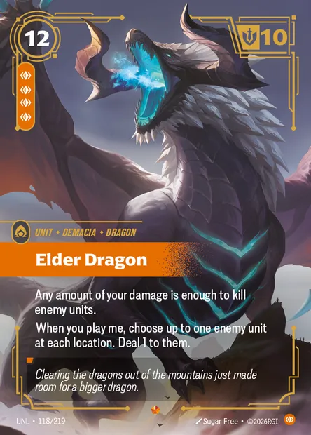 Elder Dragon, carte Riftbound UNL 118 — extension Unleashed