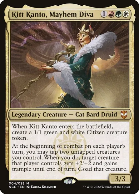 Kitt Kanto, Mayhem Diva, Magic card NCC 4 — New Capenna Commander set