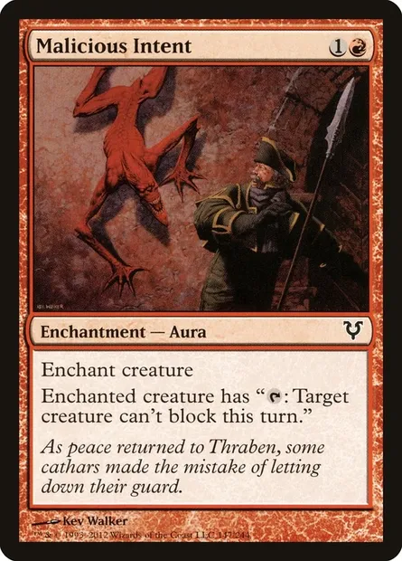 Malicious Intent, Magic card AVR 147 — Avacyn Restored set