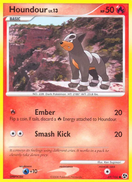 Houndour, Pokémon card GE 69 — Great Encounters set
