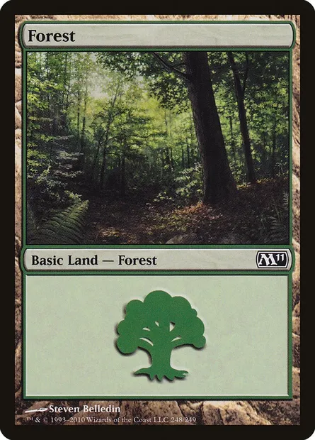 Forest, Magic card M11 248 — Magic 2011 set