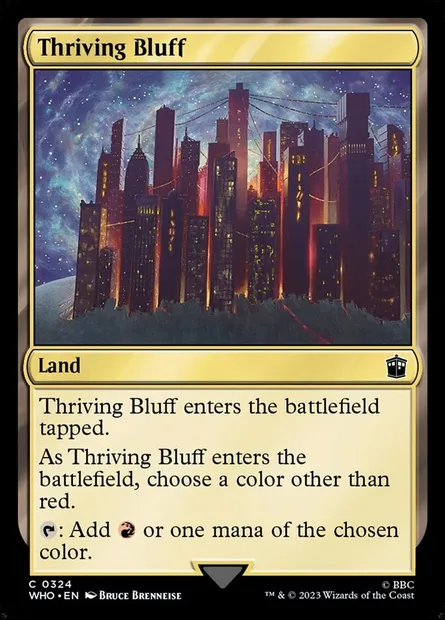 Thriving Bluff, Magic card WHO 324 — Doctor Who set