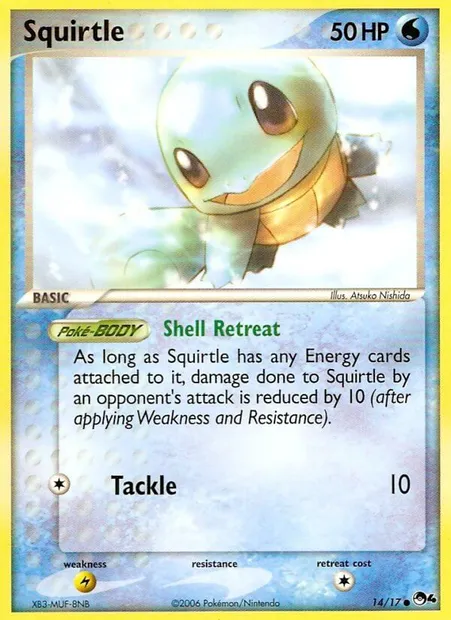 Squirtle, Pokémon card P4 14 — POP Series 4 set