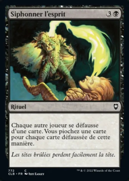 Siphonner l'esprit, carte Magic CLB 772 — extension Commander Légendes : la bataille de la Porte de Baldur